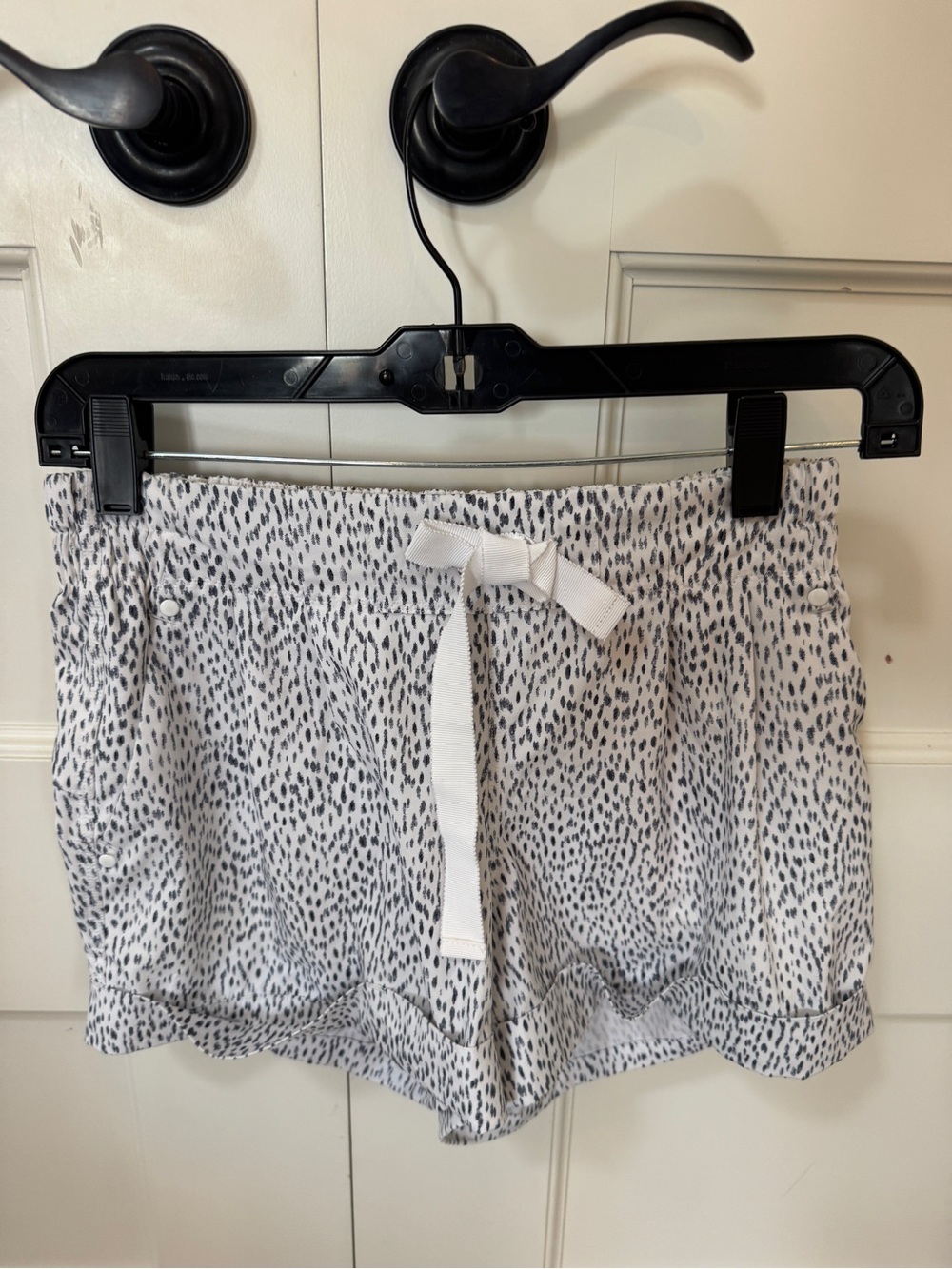 Lululemon size 4.  White and Black Speckled Drawstring Shorts